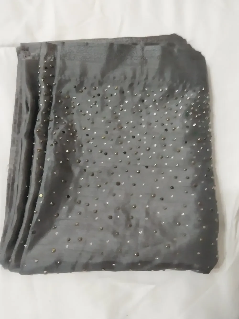 Gray Sequenced Shower Curtain 72x72